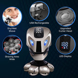 AidallsWellup Electric Head Shaver for Bald Men: Waterproof Cordless Electric Razor for Bald Head & Hair Shaving, Close Shave, Skin-friendly, 360° Full Coverage & Effortless Control, Easy to Clean, Wet & Dry Use