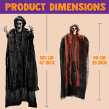 JOYIN Halloween Hanging Grim Reapers (3 Pcs), One 47” and Two 35” Grim Reapers, Halloween Skeleton Flying Ghost for Haunted House Prop Décor, Outdoor Indoor Décor
