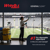 WypAll GeneralClean L10 Cloths Light Cleaning Wipes (05320), Pop-Up Box, Bulk Paper Wipers, White (18 Packs of 125 Sheets, 2,250 Sheet Total)