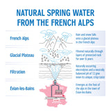 Evian Natural Spring Water, 1 L bottle, 12 pack