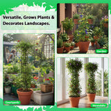 ElaraBerry 2 Pcs 63 Inch Garden Obelisk Trellis for Climbing Plants Outdoor, Mushroom Top Flower Trellis Rustproof Metal Tomato Trellises for Potted Plants Rose Climbing Vine Tomato Cucumber Grape