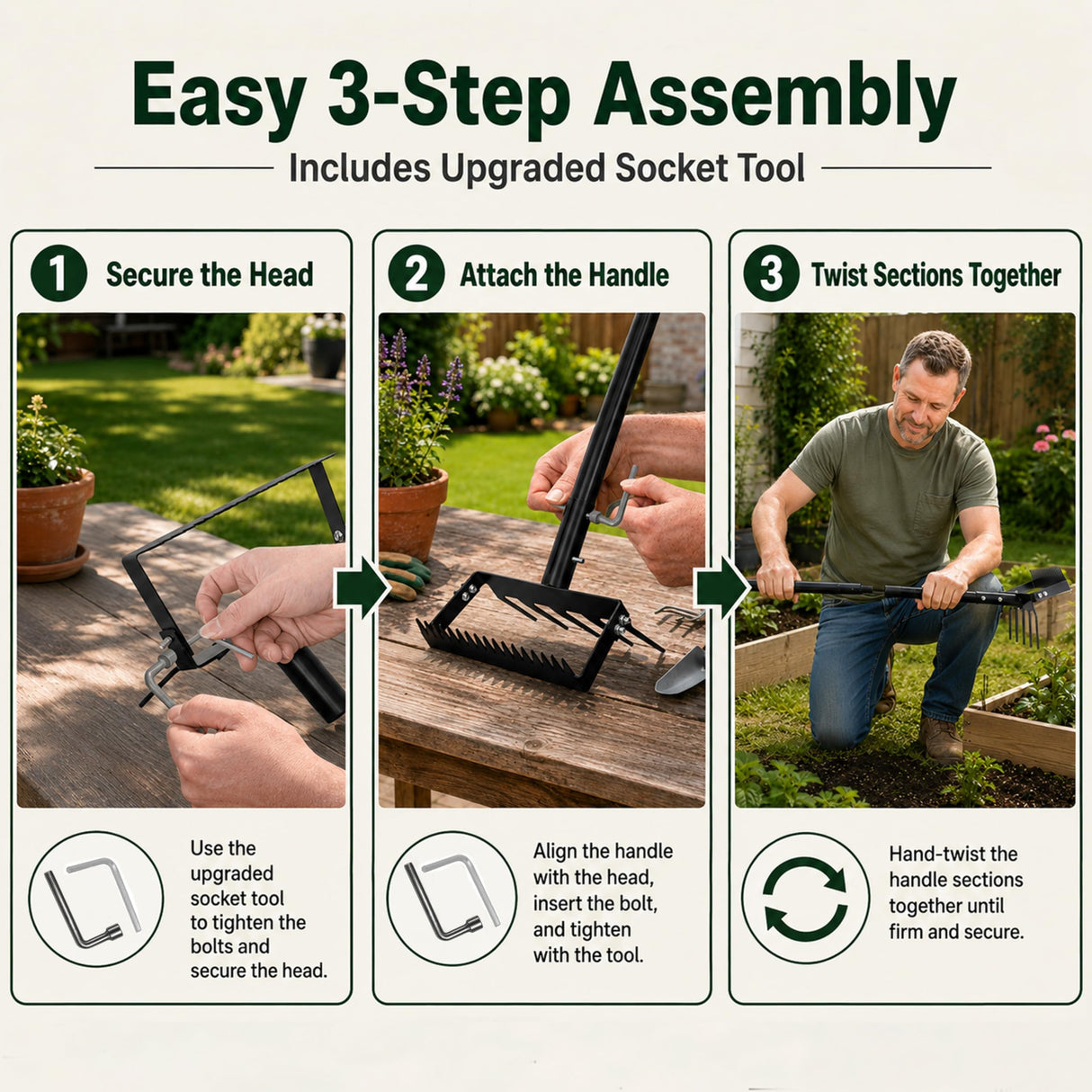 Gardzen Garden Hoe for Weeding