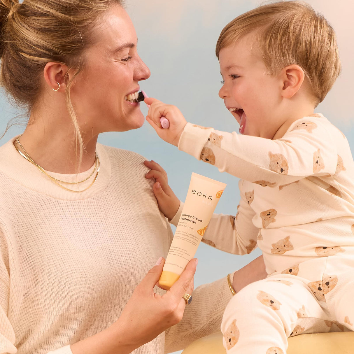 Boka Fluoride Free Toothpaste Nano Hydroxyapatite Toothpaste - Ela Mint, Orange Cream Flavor, 4 oz 2Pk US Manufactured