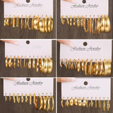 36 Pairs Gold Hoop Earrings Set for Women, Fashion Hypoallergenic Chunky Twisted Pearl Stud Earrings Multipack, Small Big Hoops Earring Packs Trendy for Christmas Birthday Party Jewelry Gift