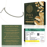 ORBON Original Certified Raw Pyrite Anklet for Women | Natural Raw Pyrite Crystal Ankle Bracelet for Wealth & Abundance | Genuine Stone, Adjustable Fit, Astrologer Recommended | Success Energy with Activation Card & Authenticity Certificate (2 MM BEADS)