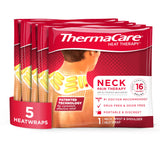 ThermaCare Neck & Shoulder Heat Wraps – Pain Relief Heating Pads for Stiff Muscles & Aches – 16-Hour Drug-Free Therapy – HSA/FSA Eligible – Portable & Discreet, (5 Count)