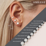 Moissanite Earrings for Men Women, 1ct Moissanite Screw Back Earrings