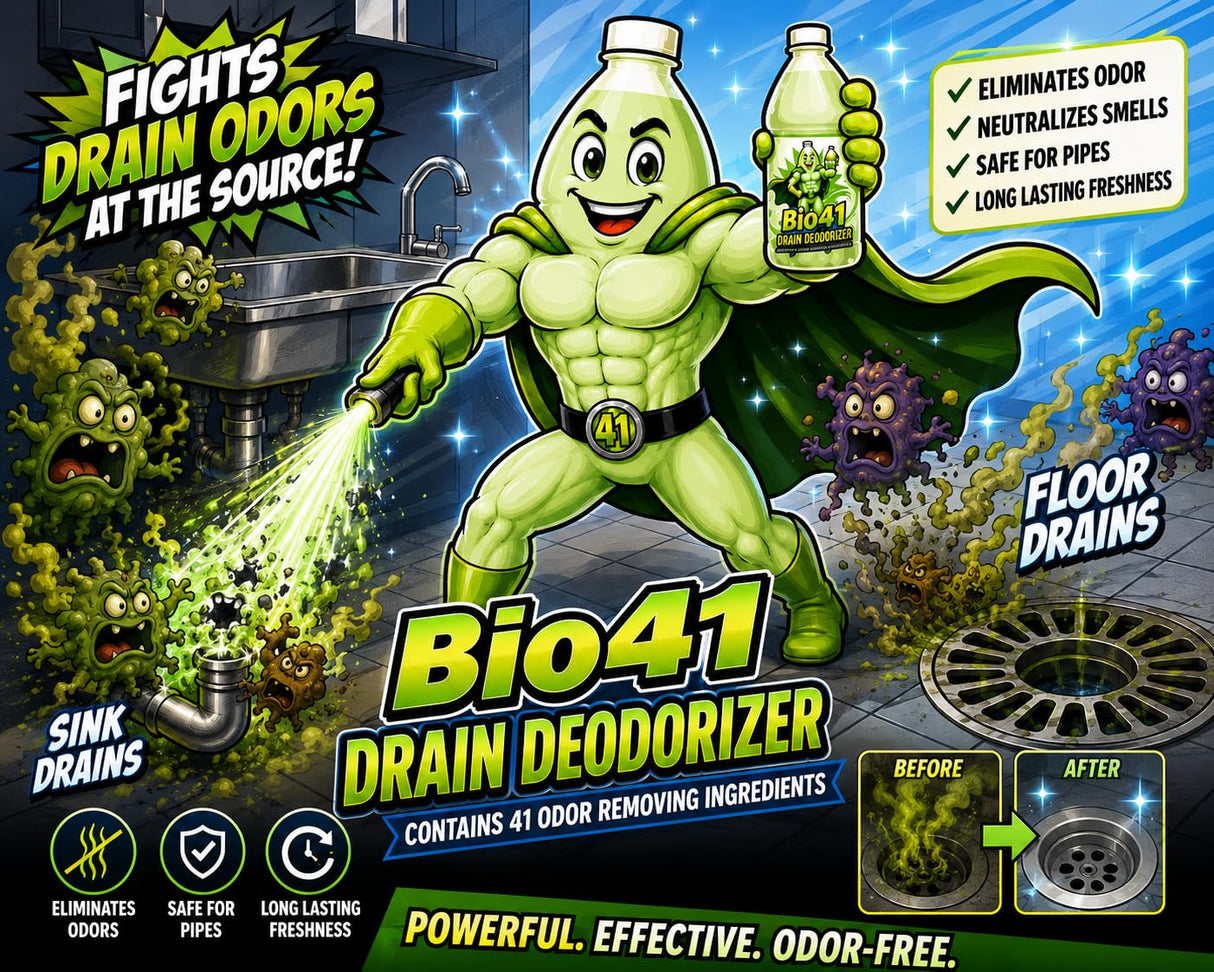 Drain Deodorizer- Odor Eliminator - Commercial Drain Deodorizer - Neutralizer Sewer Gas Smell Remover - One Gallon