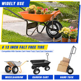 FEILOONG 13 Inch Wheelbarrow Tire Flat Free 4.00-6 Tires, Universal Fit