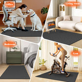 KMAT Office Chair Mat, 36x48in Heavy Duty Hardwood/Tile Floor Protector, Floor Mat Computer Desk Mat for Rolling Chairs, Work, Study, Office, Black