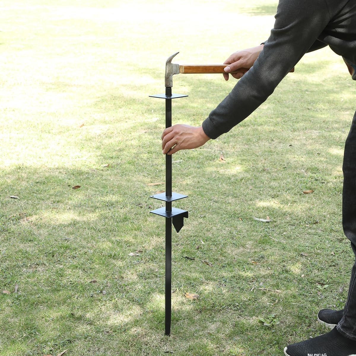 kdgarden Heavy Duty Steel Power Stake for Real Estate Sign Post