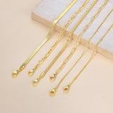 DEARMAY 14K Gold Plated Anklets for Women, Waterproof Ankle Bracelets Trendy Layered Cuban Link Chain Herringbone Cute Summer Beach Jewelry Fashion Gift