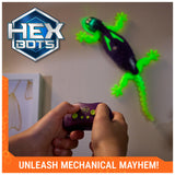 HEX BOTS Glow-in-the-Dark Wall Crawler Gecko Remote Control Toy