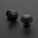 Ravinte 10 Pack 1-1/4 Inch Kitchen Cabinet Knobs Matte Black Zinc Pulls Door Handles for Dresser Drawers