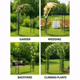Thickened Tube Garden Arch,7.3ft Heavy-Duty Metal with 16mm Steel Tubes & 0.5mm Thickened Wall, Durable Outdoor Trellis for Climbing Plants,Roses,Garden Party,Ceremony & Decorations (Black)