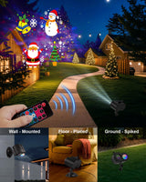 2025 Upgrade Christmas Halloween Projector Lights Outdoor, COOLWUFAN 2-in-1 Holiday Projector Lights Decorations, 30 Bright HD Effects (20 Slides) Projection Light for Xmas Party Garden Yard Decor