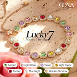 Lucky 7 Handcrafted Tennis Bracelets for Women Swarovski Crystals Slider Bracelet, Birthday Gifts for Women Anniversary Jewelry Gift Christmas Day Mothers Day Gift for Mom Wife Girlfriend