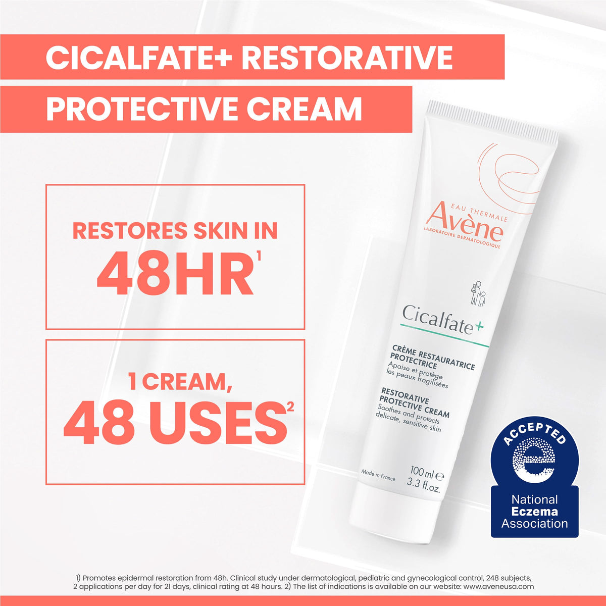 Avène Cicalfate+ Restorative Protective Cream, 3.3 oz