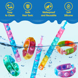 JOYIN Pop Fidget Toys pops Bulk 100 Pack Party Favors for Kids 4-8,8-12 Year, Fidget Bracelets Sensory Toys for Birthday Carnival Halloween Christmas Prizes Gifts Goodie Bags Stuffers for Kids