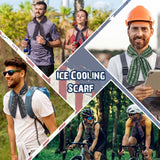 Lenwen 12 Pcs Cooling Neck Wraps Flag Ice Cool Scarf Neck Cooler Bandana Headband for Summer Hot Weather Women Men Golf Riding Outdoor