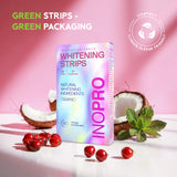 InoPro Teeth Whitening Strips 21 Treatments Kit - Teeth Whitener, Peroxide Free, Enamel Safe Green Whitestrips, Deep Stains Removal - Instant Teeth Whitening Without The Harm (42 Strips)