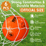 Glimin 6 Pcs Operation Christmas Soccer Ball Bulk with Pump Needles, Official Deflated Soccer Ball Gift for Youth Adult Game Training Practice Christian Charity Donation(Bright Color,Size 4,Fresh)