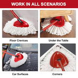 O-Ceda Easy Wrin Spin Mop Replacement - 8 Pack Microfiber Spin Mop Heads, Easy Cleaning Refills