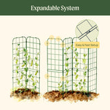 Vego Garden A-Frame Trellis Cucumber Cage for Garden & Pots, Rust-Resistant Tomato Stakes Heavy Gauge Plant Cage Trellis Support for Climbing Vegetables Plants 2 Pack