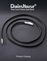 ChainsHouse Braided Leather Necklace Cord for Pendants with Clasp, 18 inch