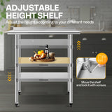 VIVOHOME 24 x 30 Inch Stainless Steel Work Table with Backsplash, Prep Commercial Table with Wheels for Restaurant, Hotel, Home and Warehouse