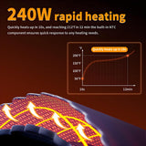 Food Warming Mat,Fast Heating Silicone Electric Warming Tray With 3 Level Temperature and 3 Level Timer, Roll Up Buffet Hot Plates Heat Pads, Portable Foldable Food Warmer For Parties Home white