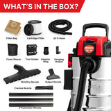 Shop-Vac 6 Gallon 4.0 Peak HP Wet/Dry Vacuum, Wall Mountable Compact Shop Vacuum with Up to 20 ft Extra Long Hose & Accessories - Ideal for Jobsite, Garages, Car & Workshops