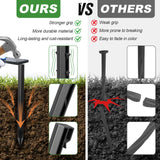 24 Pack Plastic Landscape Edging Anchoring Stakes, 9.8 Inch, Black