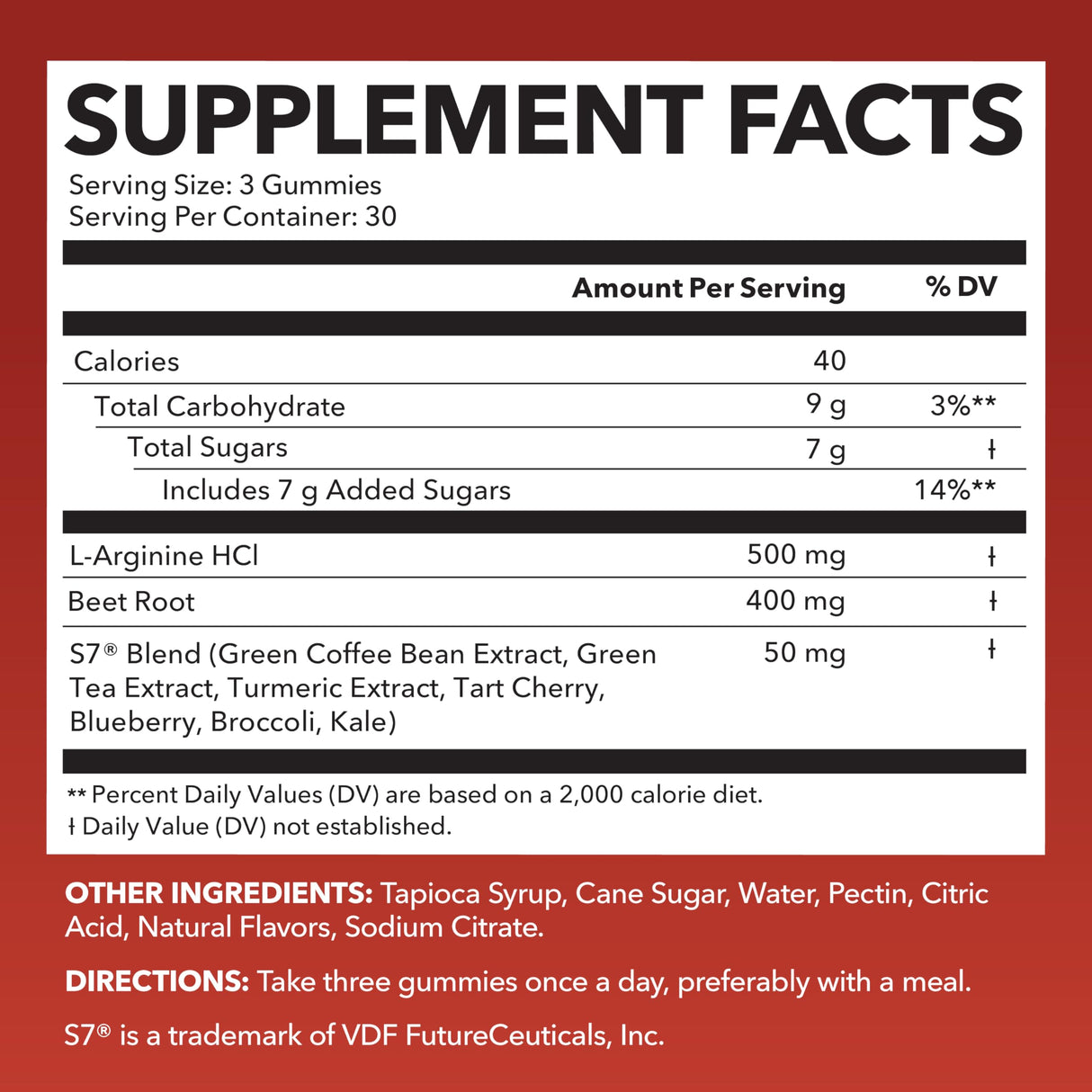 Nitric Oxide Gummies for Men and Women with L-Arginine and Beet Root - NO Gummies for Endurance and Recovery - 90 Count - Green Apple and Cinnamon Flavor - Vegan, Non-GMO, 1 Month Supply