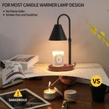 MEIXISUE Black Candle Warmer Lamp with Timer and Dimmer,Mother's Day/Birthday/Christmas Gifts for Mom/Wife,Electric Wax Melt Warmer,Home Decor,Scented Jar Lamp,Adjustable Height,with 2 Bulbs