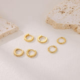 micuco Small Gold Hoop Earrings for Women Men, 3 Pairs Gold Huggie Hoops 8