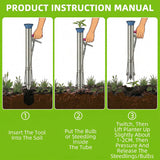 Long Handled Bulb Planter Tools and Vegetable Seedling Tool Manual Plant Transplanter Bulb Planter