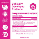 Pink Stork Women’s Probiotic Capsules – 50 Billion CFU Probiotics and Prebiotics – Supports Vaginal Flora, pH Balance, Gut Health, Mood + Digestive Wellness – Dairy-Free, Vegan, Non-GMO – 30 Count