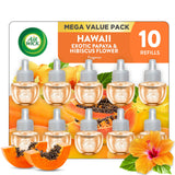 Air Wick Plug in Scented Oil Refill, 10ct, Hawaii, Air Freshener, Eco Friendly, Essential Oils