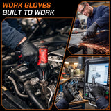 UYKKE 10mil Nitrile Gloves Thick,Industrial Disposable Cooking Gloves with Diamond Textured,Heavy Duty Mechanic Gloves,Latex Free (100, XL)