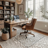 Furnbar Office Chair Mat for Carpet & Hardwood, Upgraded 29" x 42" Dual Use Tempered Glass Chair Mat for Chair and Footrest Under Desk