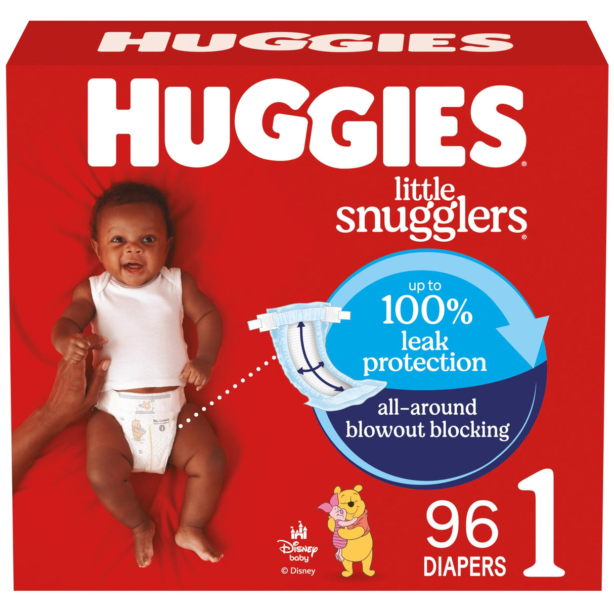 Huggies Little Snugglers Baby Diapers, Size 1, 96 Ct