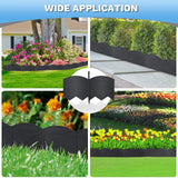 Vashly No-Dig 30Ft Landscape Edging,6 Inch Tall Garden Edging Garden Edging Border, 30Pcs Flower Bed Edging Border with 30Pcs Stakes