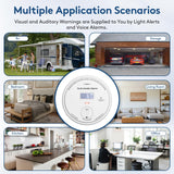 2-Pack 10 Year Battery Smoke and Carbon Monoxide Detector with Digital Display, 85dB Alarm, Battery-Powered, Easy Setup for Home, RV, Camper – Protect Your Family & Get Peace of Mind