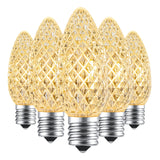 Brightown C9 LED Replacement Bulbs, 25 Pack C9 Christmas Light Bulbs Warm White, Shatterproof LED Bulbs for Christmas String Light, E17 Intermediate Base, Commercial Grade Dimmable Shatterproof Bulb