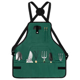 LUCKIPLUS Gardening Apron, Garden Apron for Women with Pockets, Waterproof 600D Heavy Duty Cross Back Work Tool Aprons for Men Gardeners Painting