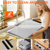Warming Mat for Food -IPX9 Waterproof Electric Food Warming Tray for Buffet(24"x16"), Portable Countertop Food Warmers for Parties, Dishasher-Friendly, 6-Level Temp 6-Hour Timer, Gray