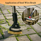 Crack Weeder Tool for Driveway & Patio, Crevice Weeding Tool with Long Handle, Stainless Steel Weed Remover for Sidewalk, Garden, Lawn