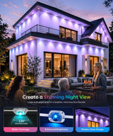 Ecoeve Permanent Outdoor Lights for House, 200ft RGB+IC Christmas LED Light