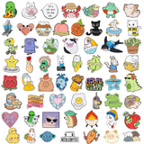 50-Pack Mixed Enamel Brooch Bulk Set,Lapel Badges, Cartoon Plant Enamel Pin Sets, Funny Button Pins Jewelry for Backpack Cloths Hats Jacket Decoration (50 PCS)